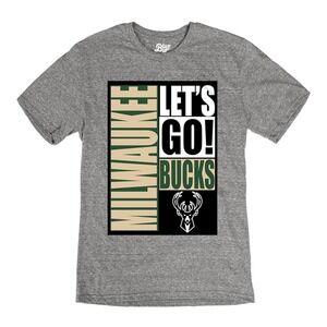 Milwaukee Bucks NBA Let's Go! T-Shirt - Mens Size‎ Large Basketball Fan Apparel